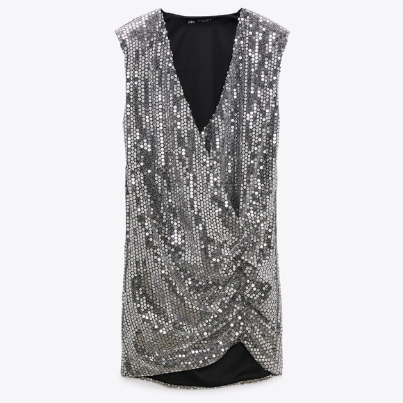 NWT Zara Sequin Dress - Picture 1 of 11